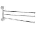 Bathroom Wall Mounted Towel Rack Swing Out Rotating Towel Hanger Shelf (3 Arms)