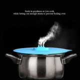 Silicone Steam Pot Lids Pressure Cooker Spill Food Seal Cover for Household Pan Covers - Rear View