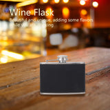 Portable Stainless Steel Wine Whiskey Flask Elegant Leather Hip Alcohol Bottle 4oz/120mL