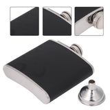 Portable Stainless Steel Wine Whiskey Flask Elegant Leather Hip Alcohol Bottle 5oz/150mL