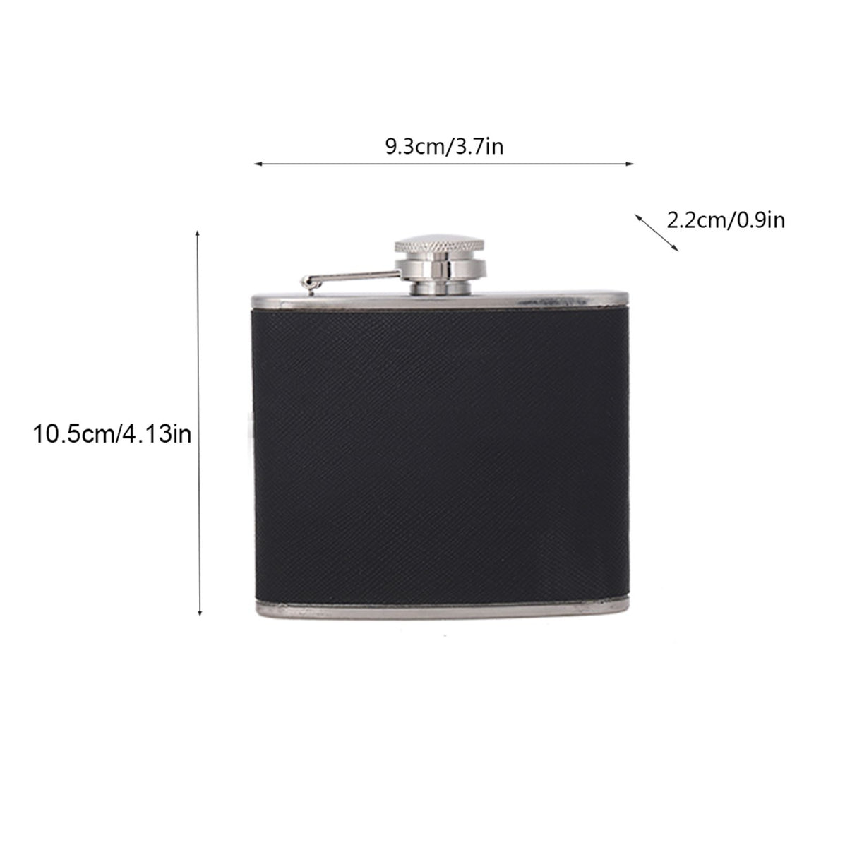 Portable Stainless Steel Wine Whiskey Flask Elegant Leather Hip Alcohol Bottle 5oz/150mL