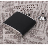 Portable Stainless Steel Wine Whiskey Flask Elegant Leather Hip Alcohol Bottle 5oz/150mL