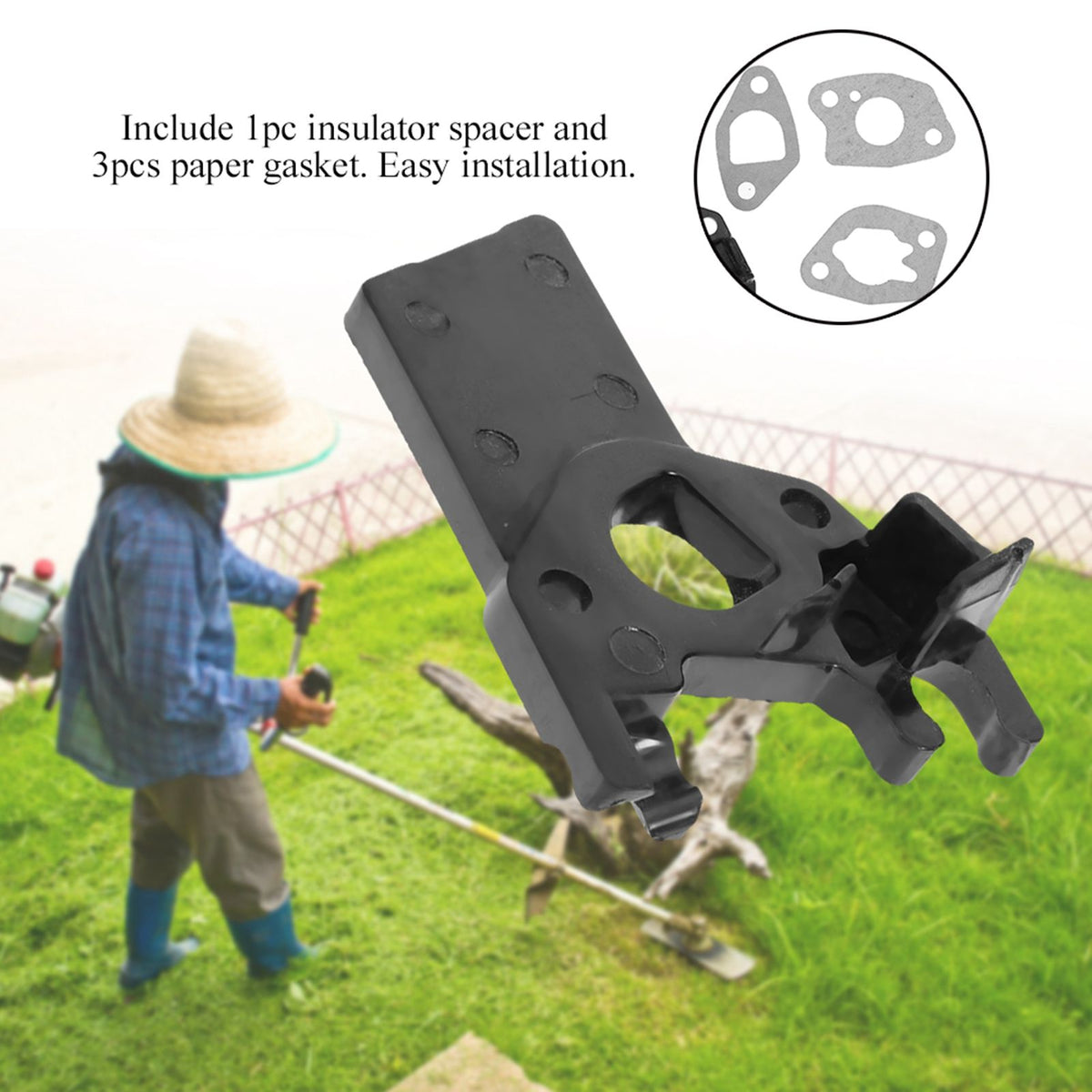 Lawn Mower Carburetor Insulator Gasket Spacer for GX160 GX200 Engine