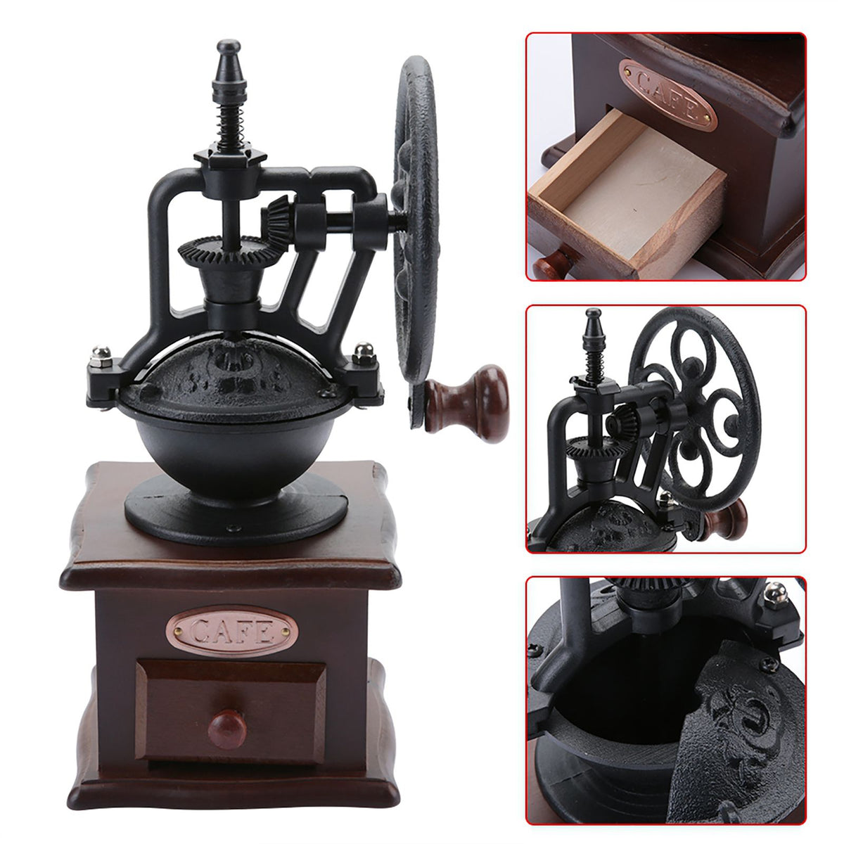 Manual Coffee Bean Grinder Hand Mill Pepper Spice Home Grinding Machine
