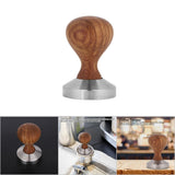 Practical Rosewood Handle Coffee Tamper Espresso Powder Flat Press Hammer (51mm) - Low Angle