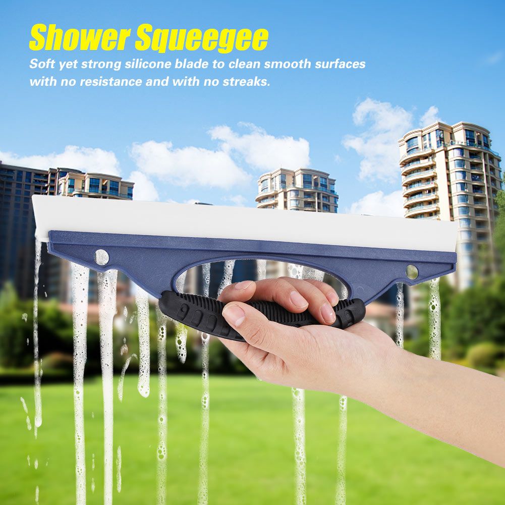 Shower Squeegee Doors Cars Windows Glass Squeegee Silicone Wiper Blade