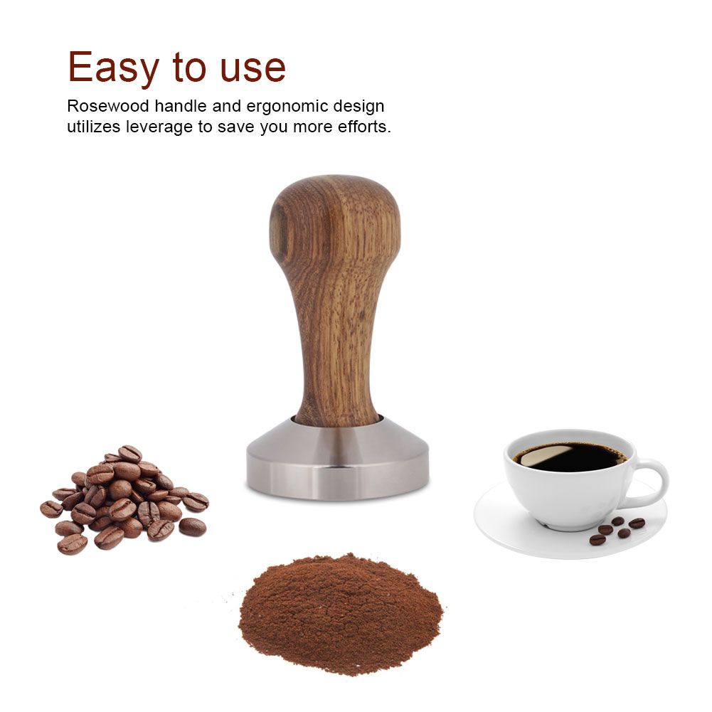 Practical Stainless Steel Coffee Tamper Espresso Powder Flat Press Hammer (51mm)