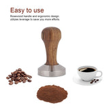Practical Stainless Steel Coffee Tamper Espresso Powder Flat Press Hammer (53mm) - Rear View
