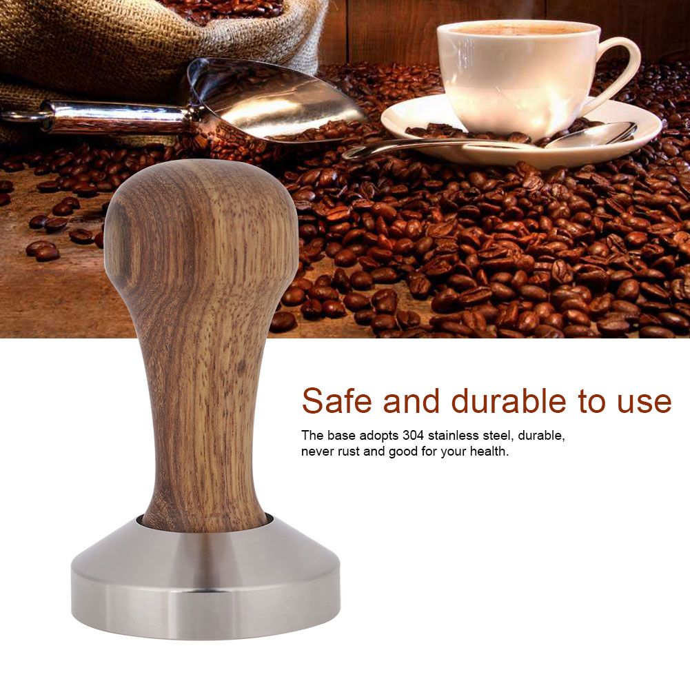 Practical Stainless Steel Coffee Tamper Espresso Powder Flat Press Hammer (53mm)