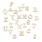Wooden Self adhesive Numbers Letters for DIY Art Crafts Decor Children Gift (Letters A-Z)