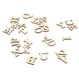 Wooden Self adhesive Numbers Letters for DIY Art Crafts Decor Children Gift (Letters A-Z)