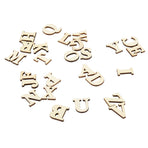 Wooden Self adhesive Numbers Letters for DIY Art Crafts Decor Children Gift (Letters A-Z)