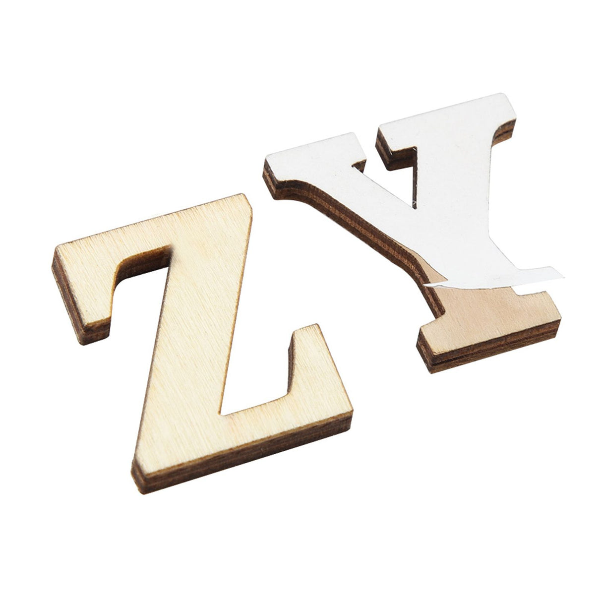 Wooden Self adhesive Numbers Letters for DIY Art Crafts Decor Children Gift (Letters A-Z)