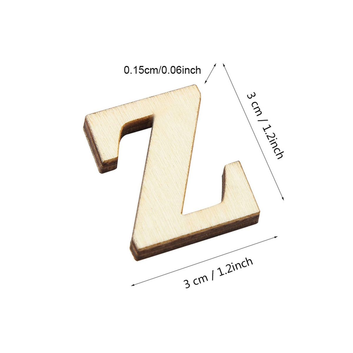 Wooden Self adhesive Numbers Letters for DIY Art Crafts Decor Children Gift (Letters A-Z)