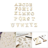 Wooden Self adhesive Numbers Letters for DIY Art Crafts Decor Children Gift (Letters A-Z)