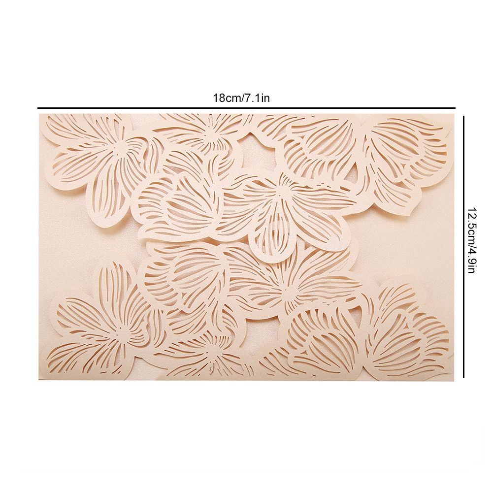 10Pcs European Style Wedding Invitations Cards Carving Birthday Party Invitations Envelopes #10