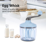 Hand Type Egg Cream Whisk Multifunctional Eggs Beater Practical Kitchen Tool 1100mL - Close-Up Angle