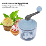 Hand Type Egg Cream Whisk Multifunctional Eggs Beater Practical Kitchen Tool 1100mL - Low Angle