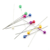 480pcs Dress Wedding Crafts Faux Pearl Round Head Straight Dressmaker Pins DIY Tool (Colorful)