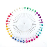 480pcs Dress Wedding Crafts Faux Pearl Round Head Straight Dressmaker Pins DIY Tool (Colorful) - Extra Image