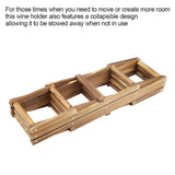 Foldable Wooden Wine Rack Organizer Display Shelf 10 Bottles Capacity