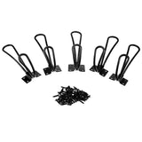 Vintage Style Double Coat Hat Hooks Closet Hanger Organizer (5PCS Black L)