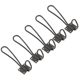 Vintage Style Double Coat Hat Hooks Closet Hanger Organizer (5PCS Black L)