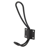 Vintage Style Double Coat Hat Hooks Closet Hanger Organizer (5PCS Black L)