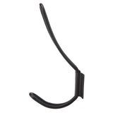 Vintage Style Double Coat Hat Hooks Closet Hanger Organizer (5PCS Black L)
