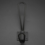 Vintage Style Double Coat Hat Hooks Closet Hanger Organizer (5PCS Black L)