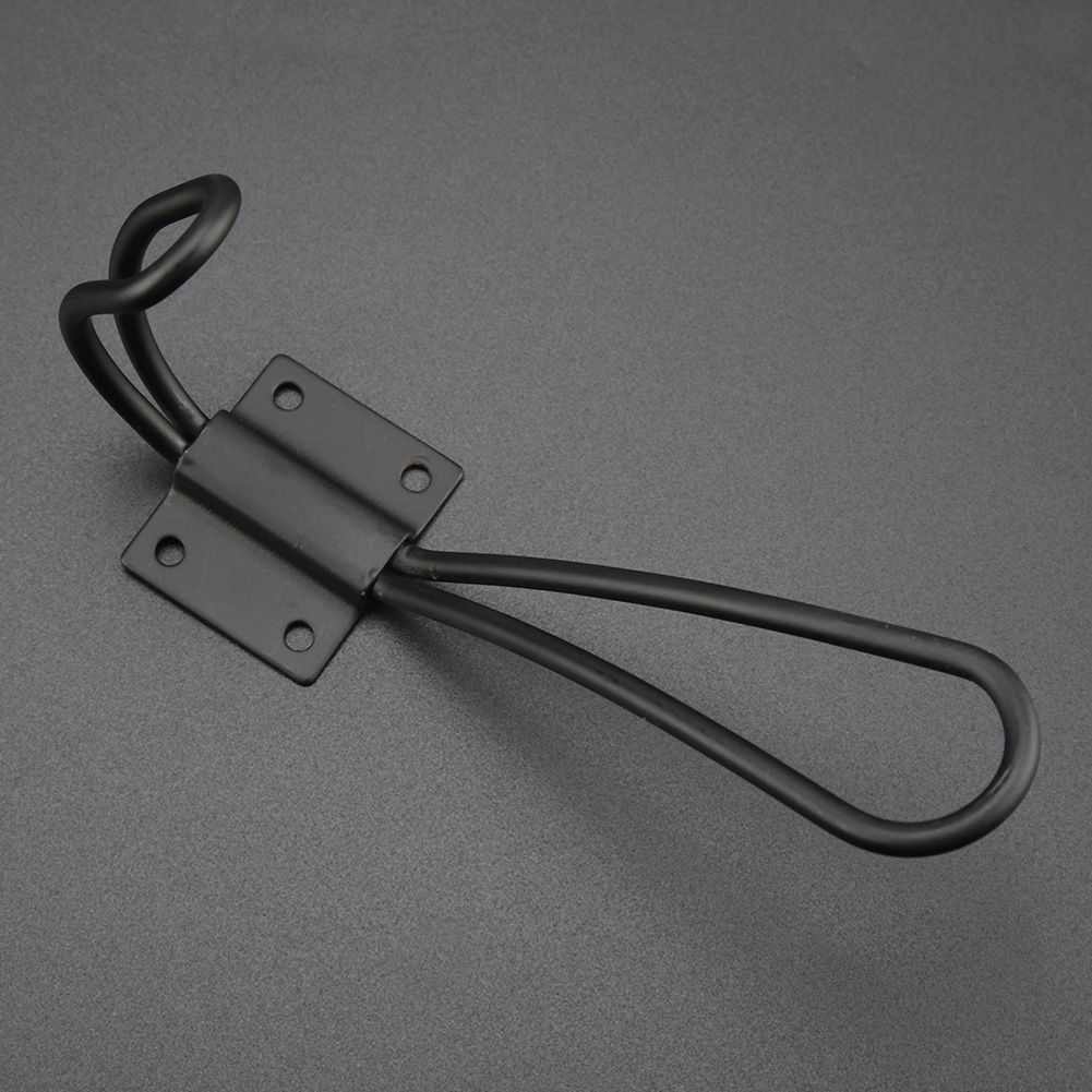 Vintage Style Double Coat Hat Hooks Closet Hanger Organizer (5PCS Black L)