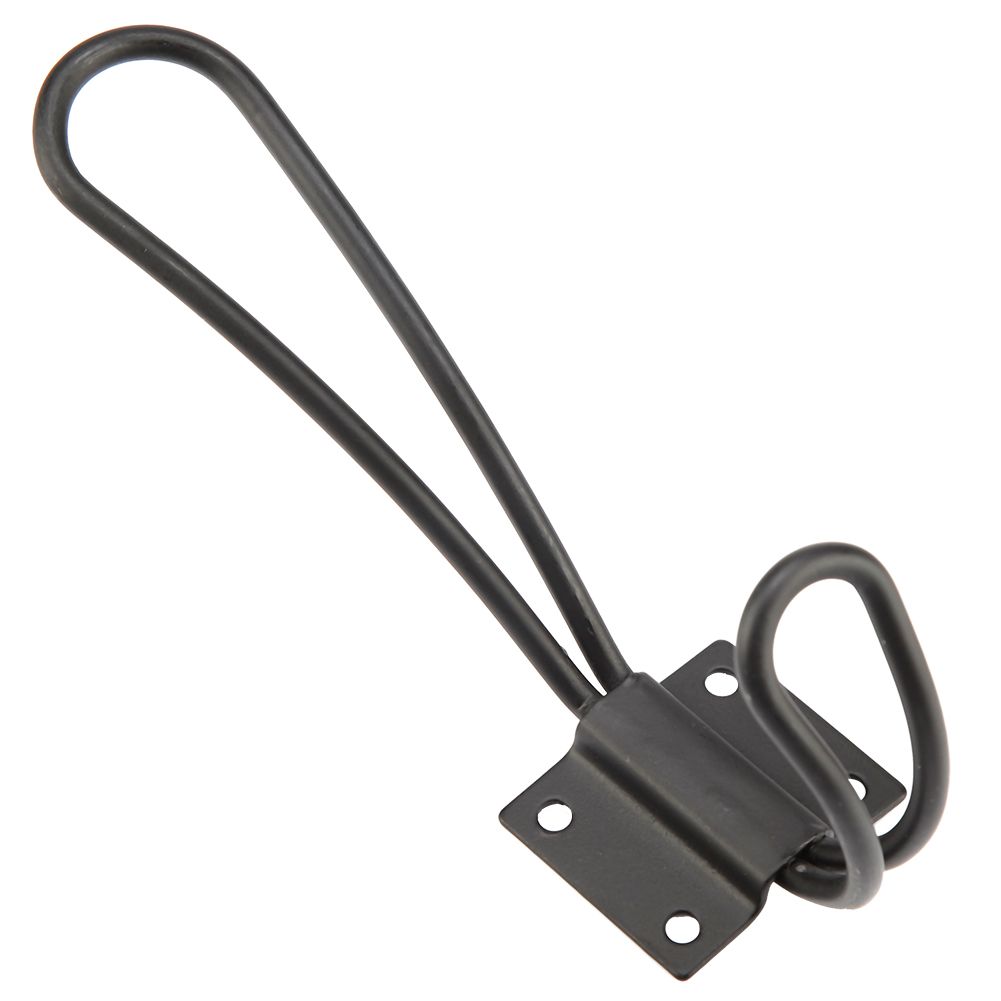Vintage Style Double Coat Hat Hooks Closet Hanger Organizer (5PCS Black L)