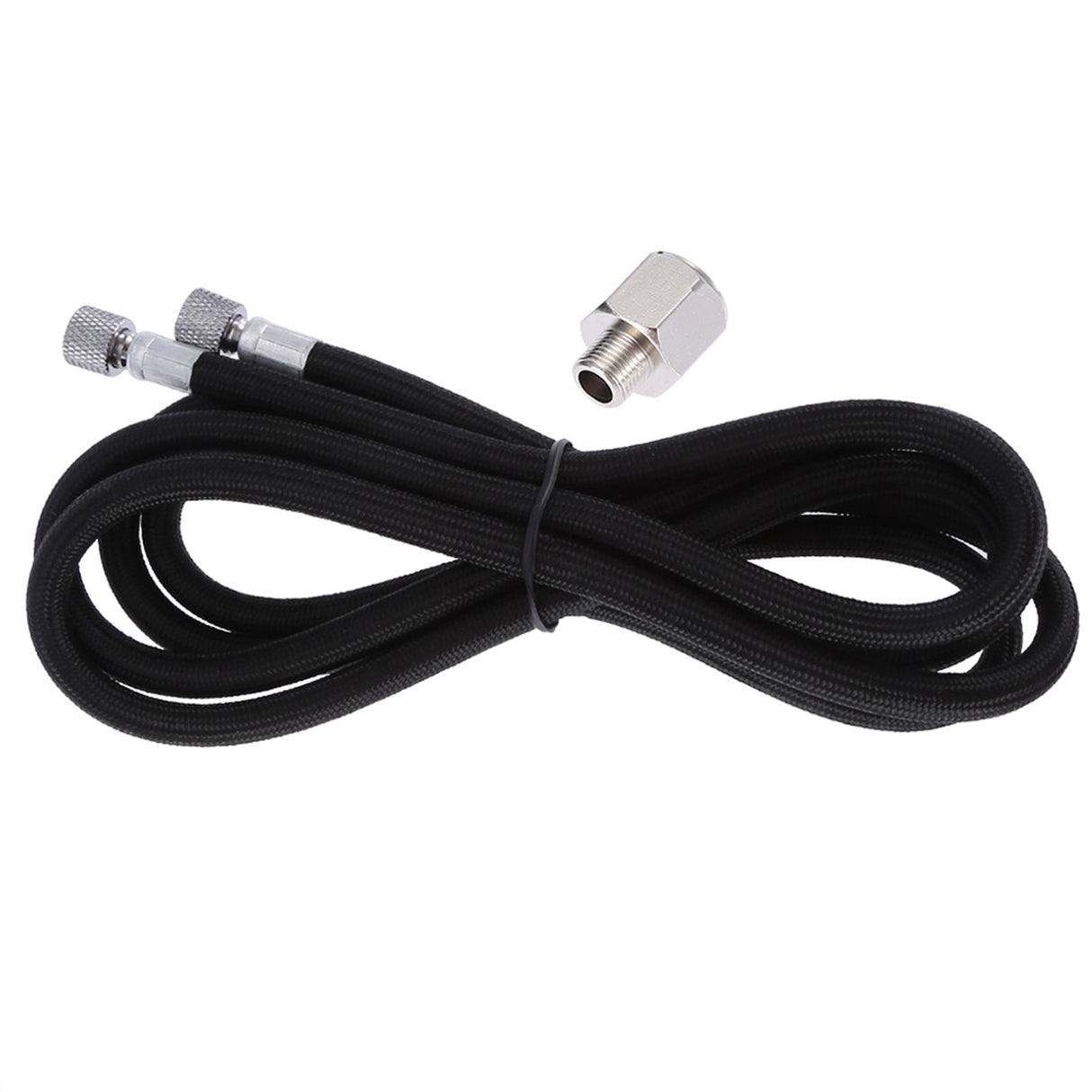 1.8M EVA Braided Airbrush Hose Air Tube 1/8"-1/4" Adaptor Fitting Ends Coupling