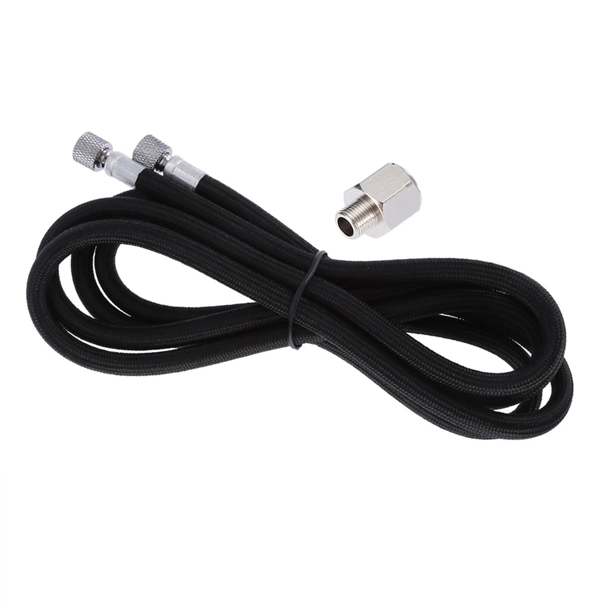 1.8M EVA Braided Airbrush Hose Air Tube 1/8"-1/4" Adaptor Fitting Ends Coupling