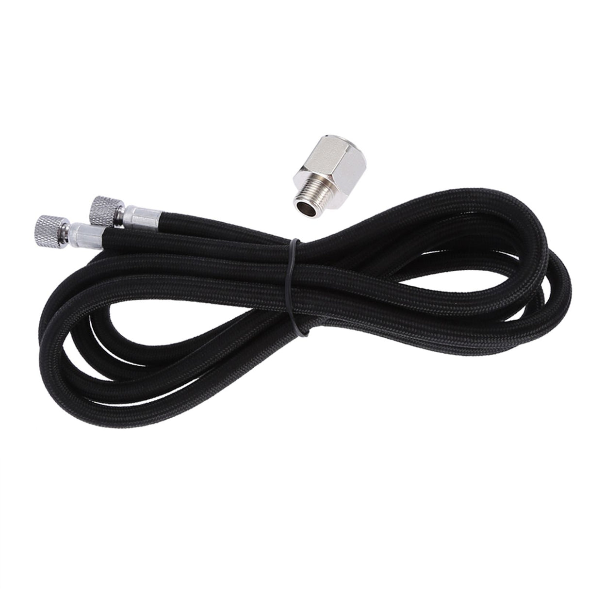 1.8M EVA Braided Airbrush Hose Air Tube 1/8"-1/4" Adaptor Fitting Ends Coupling