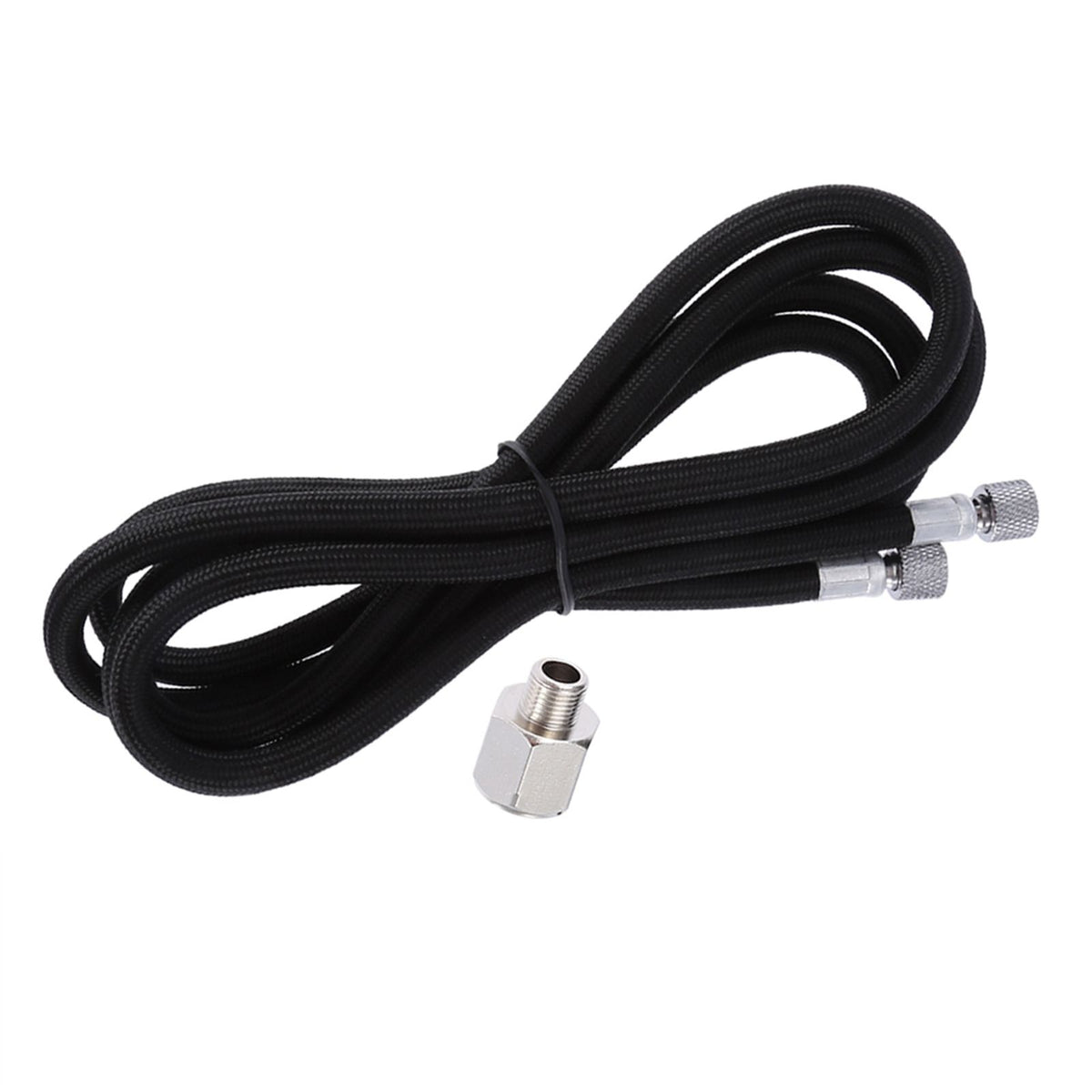 1.8M EVA Braided Airbrush Hose Air Tube 1/8"-1/4" Adaptor Fitting Ends Coupling