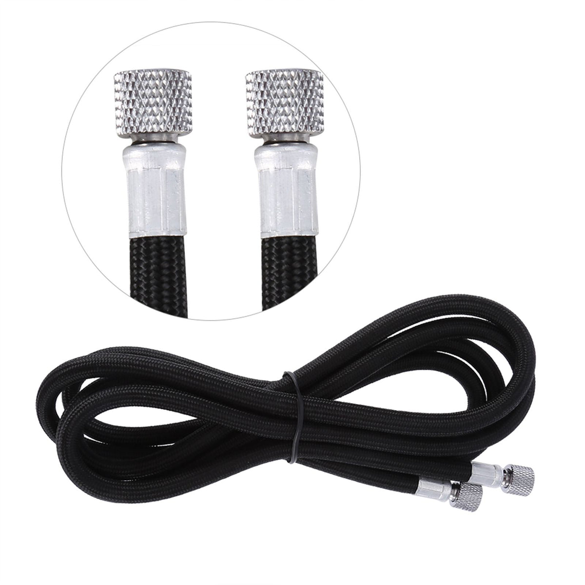 1.8M EVA Braided Airbrush Hose Air Tube 1/8"-1/4" Adaptor Fitting Ends Coupling
