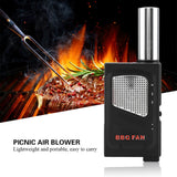 Lightweight Portable BBQ Air Blower Handheld Picnic Cooking Outdoor - Low Angle