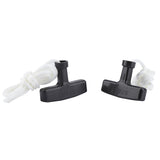 2pcs Lawnmower Recoil Pull Starter Handle 1.5m Cord Rope Mower Accessories - 45-Degree Angle