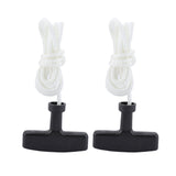 2pcs Lawnmower Recoil Pull Starter Handle 1.5m Cord Rope Mower Accessories - Rear View