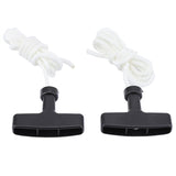 2pcs Lawnmower Recoil Pull Starter Handle 1.5m Cord Rope Mower Accessories - Low Angle