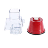 Manual Rotary Drum Grater Stainless Steel Cheese Grater Vegetables Cutter Slicing Tool Shredder Red