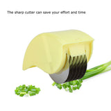 Stainless Steel Anti rust Rolling Cutter Mincer Vegetable Kitchen Tool(Yellow) - Rear View