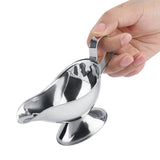 Stainless Steel Steak Pepper Sauce Boat Seasoning Container for Restaurant Kitchen(3oz) - Top-Down View