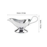 Stainless Steel Steak Pepper Sauce Boat Seasoning Container for Restaurant Kitchen(3oz) - Low Angle