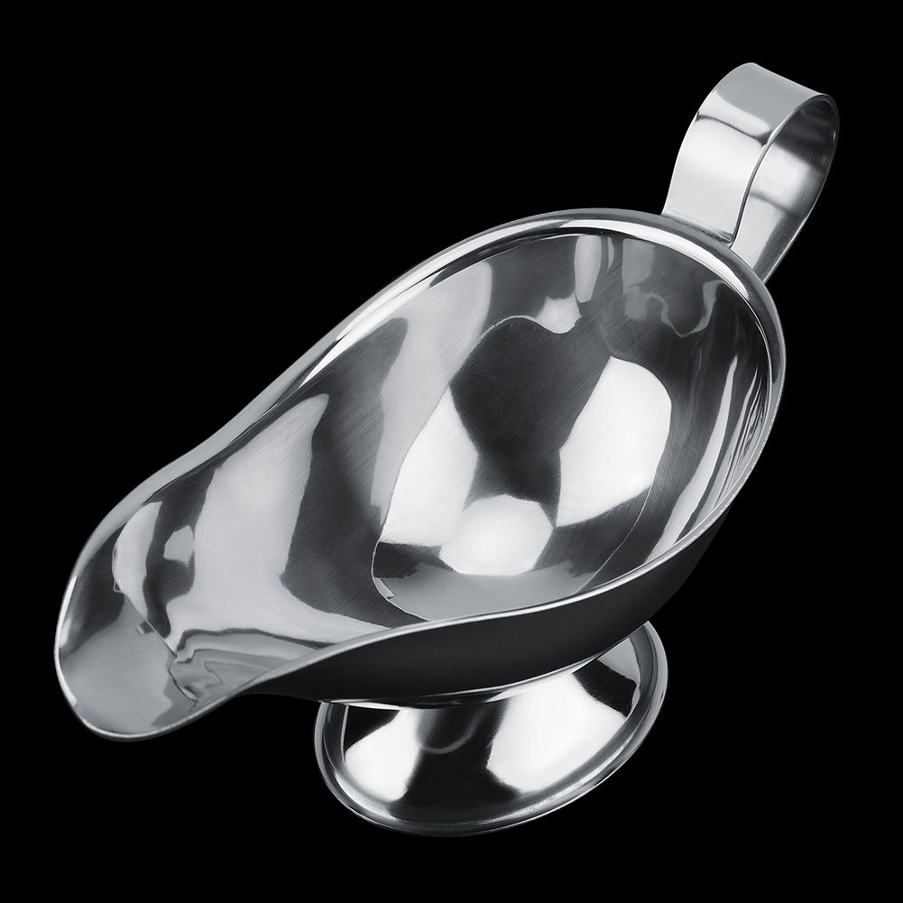 Stainless Steel Steak Pepper Sauce Boat Seasoning Container for Restaurant Kitchen(5oz)