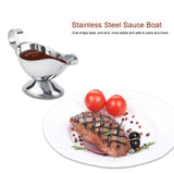 Stainless Steel Steak Pepper Sauce Boat Seasoning Container for Restaurant Kitchen(5oz) - 45-Degree Angle