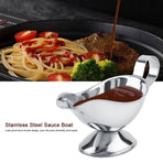 Stainless Steel Steak Pepper Sauce Boat Seasoning Container for Restaurant Kitchen(5oz)