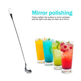 Stainless Steel Bar Cocktail Stirring Spoon With Fork Mixing Drink Puddler Mixer