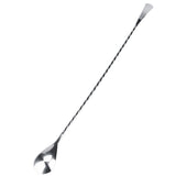 Stainless Steel Bar Cocktail Stirring Spoon With Fork Mixing Drink Puddler Mixer